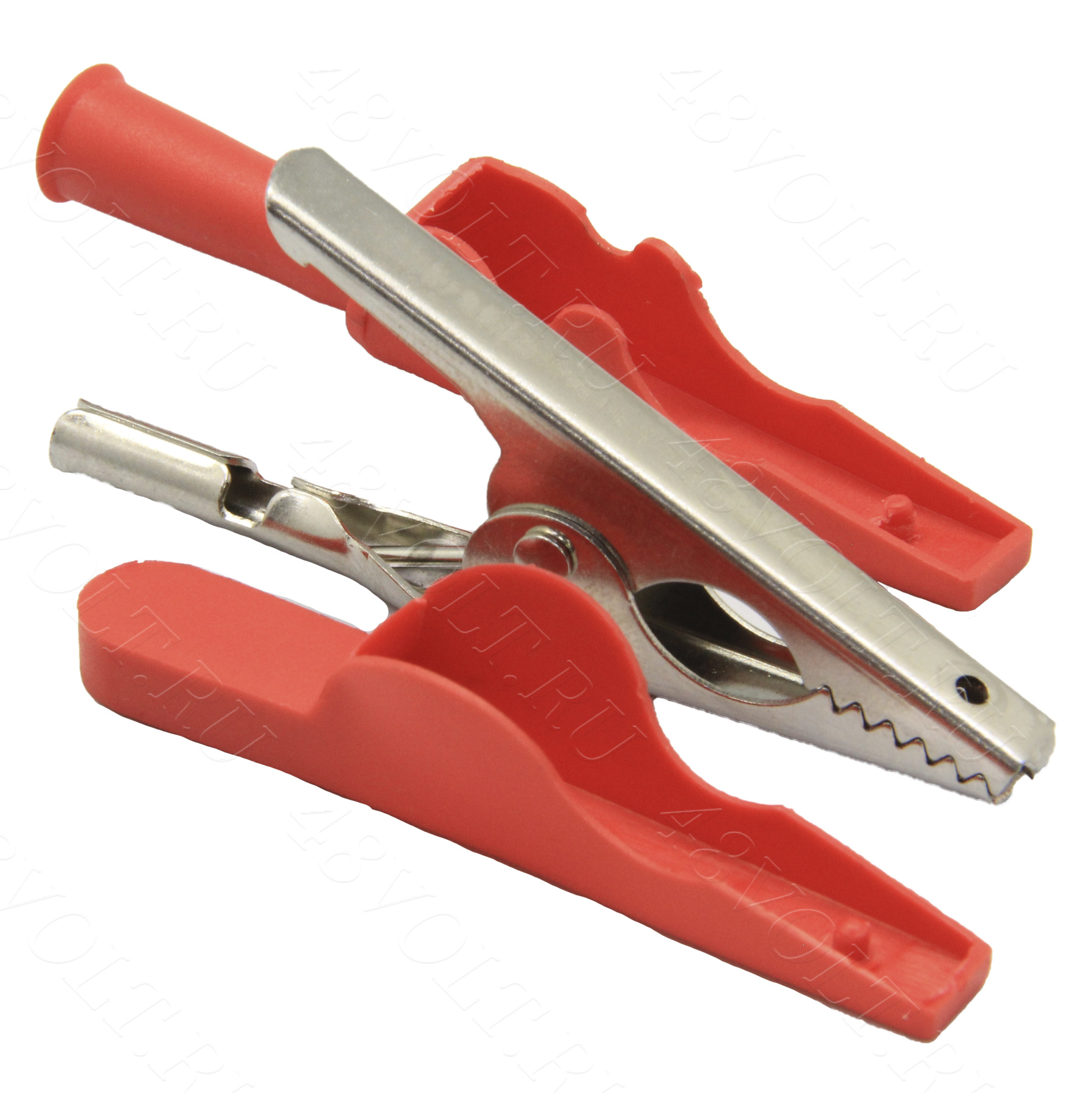 Зажим крокодил 30A 20mm красный